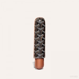 Acessorios Goyard CHURCHILL SINGLE CIGAR CASE Pretas Marrom | GY-DOR1155