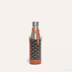 Acessorios Goyard Yonne MM Case & Flask Pretas Marrom | GY-FFX2948