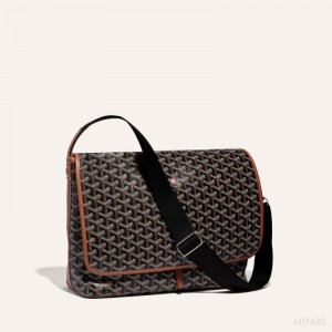 Bolsas De Ombro Goyard CAPETIEN MM MESSENGER BAG Pretas Marrom | GY-BEN7986