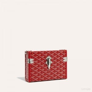 Bolsas De Ombro Goyard Cassette Trunk Bag Vermelhas | GY-FOQ5689