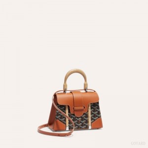 Bolsas Goyard SAÏGON STRUCTURE MINI BAG Pretas Marrom | GY-GCU5158