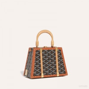 Bolsas Goyard Saïgon Mini Trunk Bag Pretas Marrom | GY-HMU8804