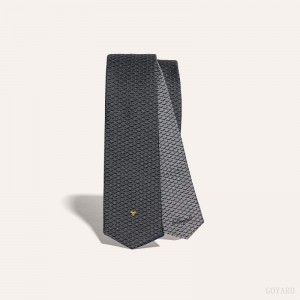 Gravatas Goyard Eldredge Bicolore tie Cinzentas | GY-WQR1027
