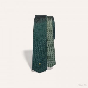 Gravatas Goyard Eldredge Bicolore tie Verdes | GY-AWT5031