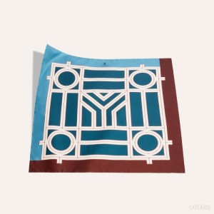 Lenços Goyard SCARF N°4 Azul Marinho Azuis Bordeaux | GY-UQN7535