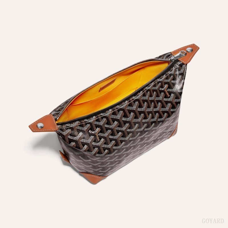 Acessorios Goyard Bowling 25 Toiletry Bag Pretas Marrom | GY-SOR6852