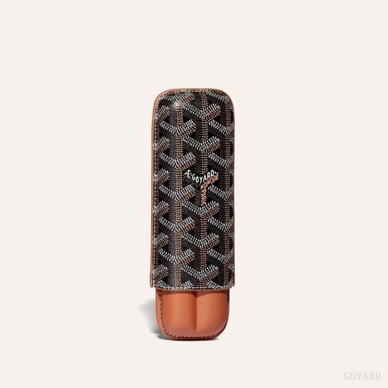Acessorios Goyard CHURCHILL 2 CIGAR CASE Pretas Marrom | GY-CKK2467