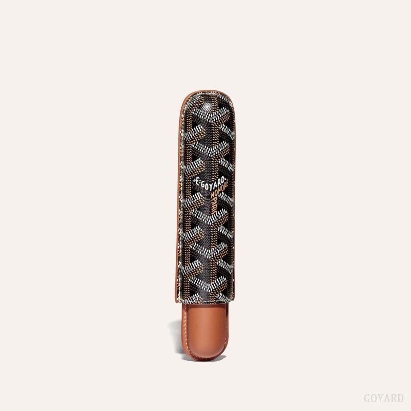 Acessorios Goyard CHURCHILL SINGLE CIGAR CASE Pretas Marrom | GY-DOR1155
