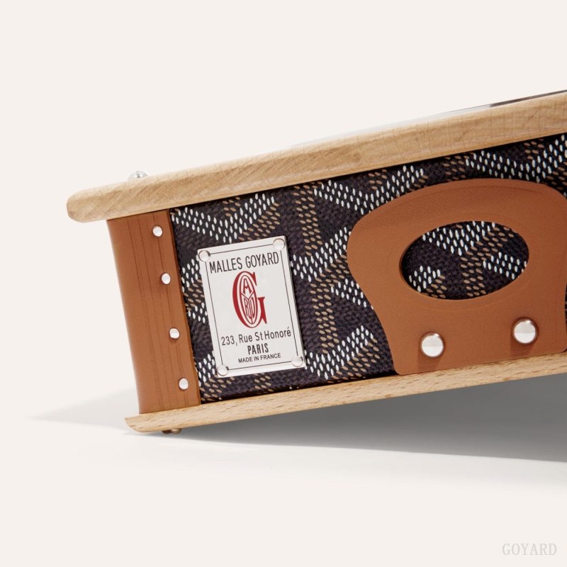 Acessorios Goyard EDMOND DOUBLE BOWL Pretas Marrom | GY-HFU4046