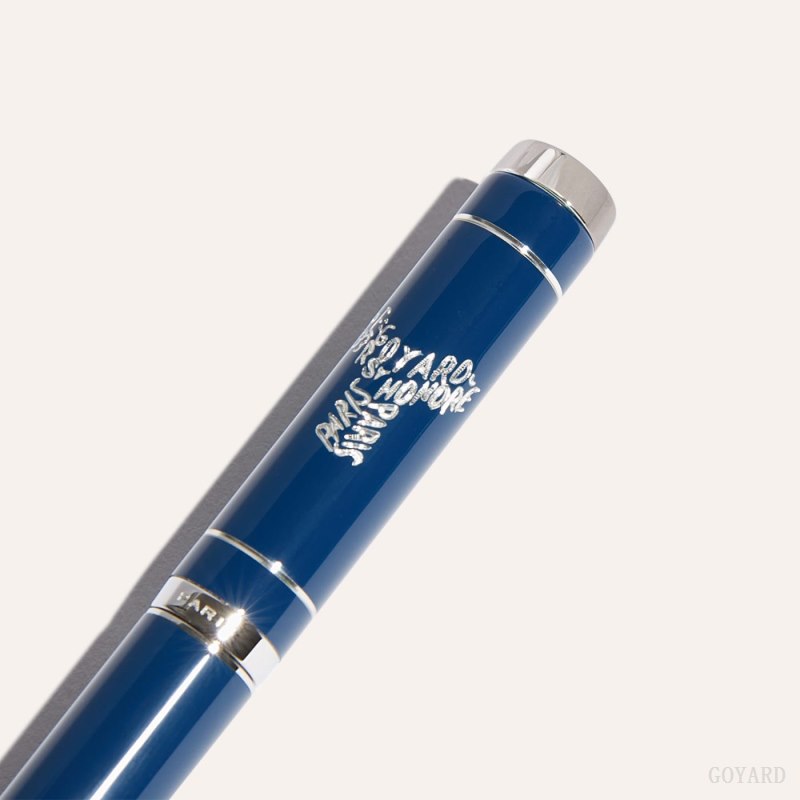 Acessorios Goyard Rollerball Travel Pen Azul Marinho Azuis | GY-HRS6162
