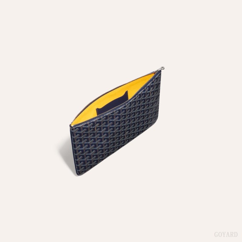 Acessorios Goyard SÉNAT MM POCKET Azul Marinho Azuis | GY-FYI8987