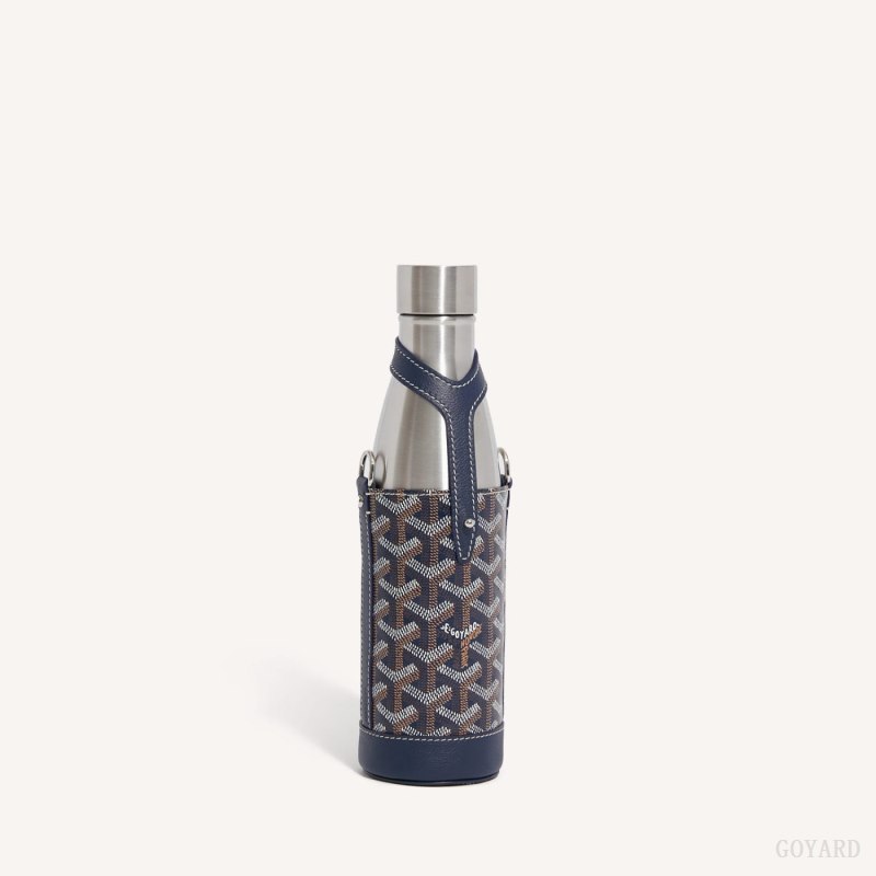 Acessorios Goyard Yonne MM Case & Flask Azul Marinho Azuis | GY-LGA9917