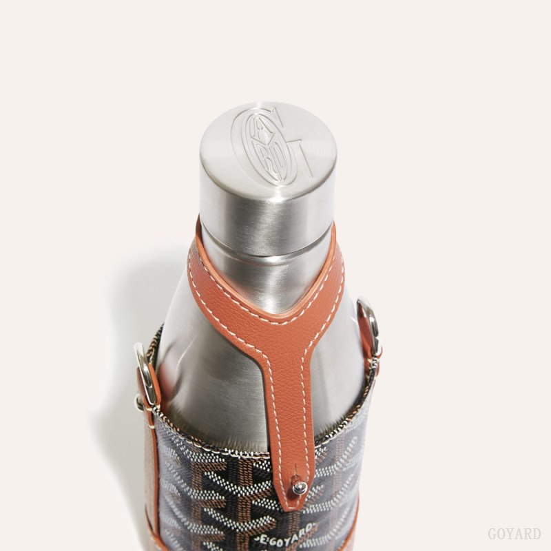 Acessorios Goyard Yonne PM Case & Flask Pretas Marrom | GY-CGP1458