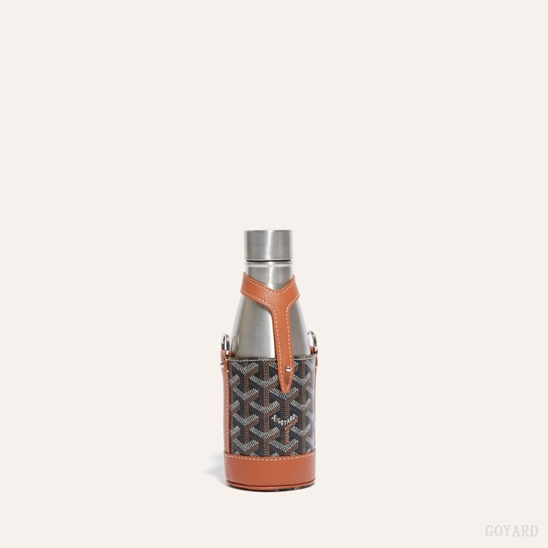 Acessorios Goyard Yonne PM Case & Flask Pretas Marrom | GY-CGP1458