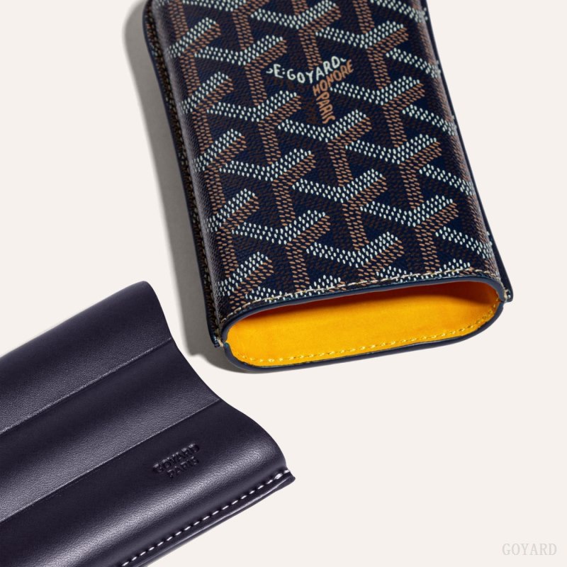 Bolsa Case Goyard CHURCHILL 3 CIGAR CASE Azul Marinho Azuis | GY-LCC3099