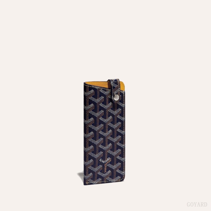 Bolsa Case Goyard MONTMARTRE PM GLASSES CASE Azul Marinho Azuis | GY-CPL3045