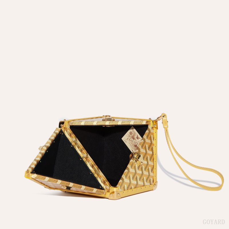 Bolsa De Bagagem Goyard Dé Trunk Bag Douradas | GY-OPO1250