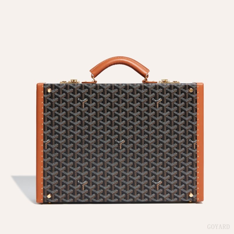 Bolsa De Bagagem Goyard Manoir PM Document Case Pretas Marrom | GY-SGU3800