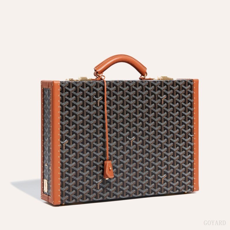 Bolsa De Bagagem Goyard Manoir PM Document Case Pretas Marrom | GY-SGU3800