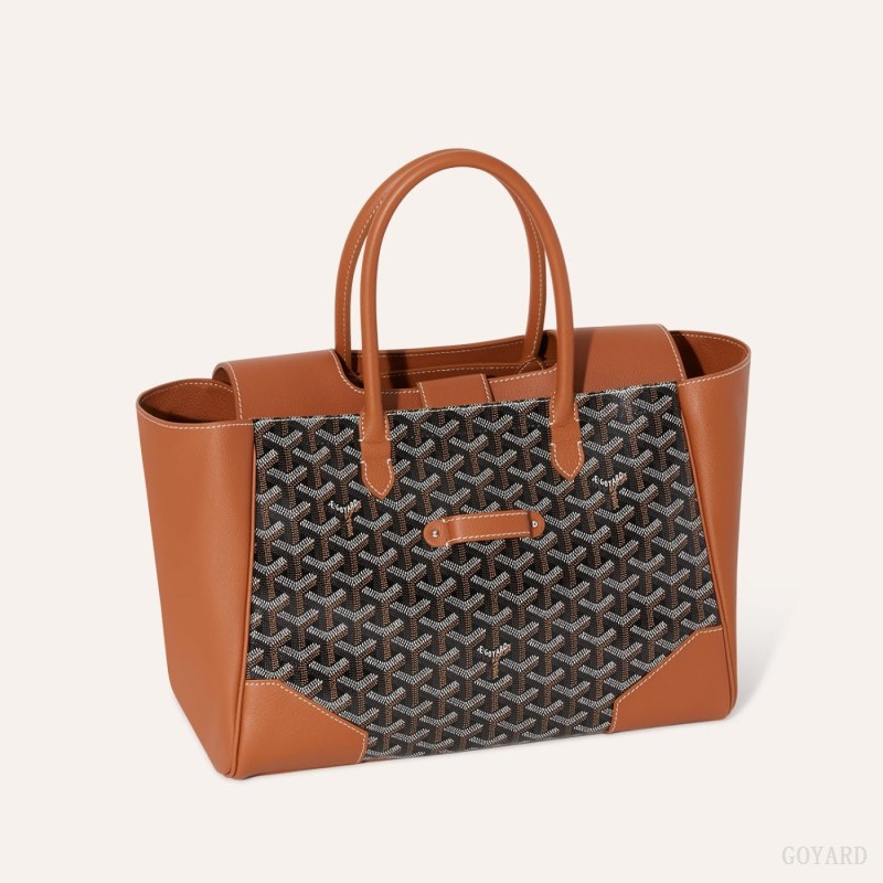 Bolsa de Mão Goyard Saïgon tote bag Pretas Marrom | GY-YAH5972