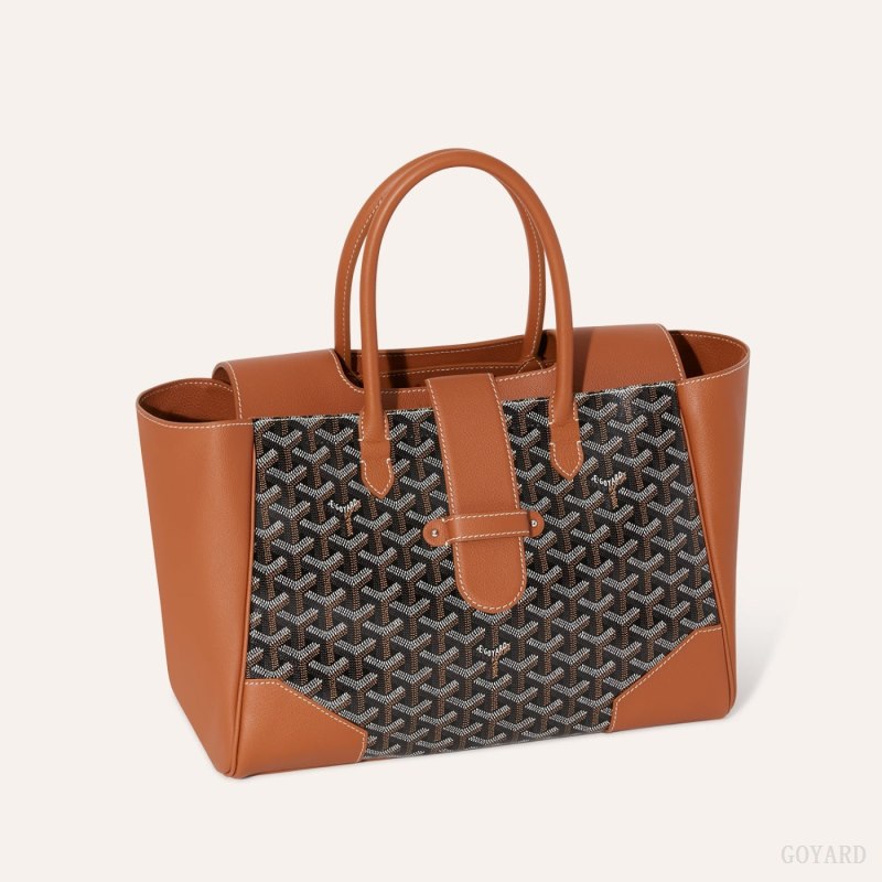 Bolsa de Mão Goyard Saïgon tote bag Pretas Marrom | GY-YAH5972