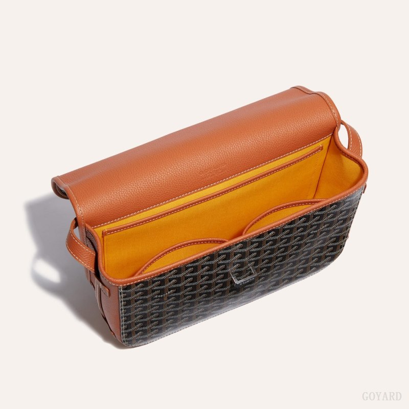 Bolsas De Ombro Goyard Belvedere MM Bag Pretas Marrom | GY-DQZ0786