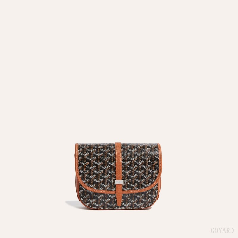 Bolsas De Ombro Goyard Belvedere PM Bag Pretas Marrom | GY-EUZ9375