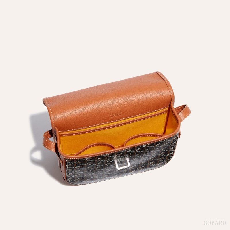 Bolsas De Ombro Goyard Belvedere PM Bag Pretas Marrom | GY-EUZ9375