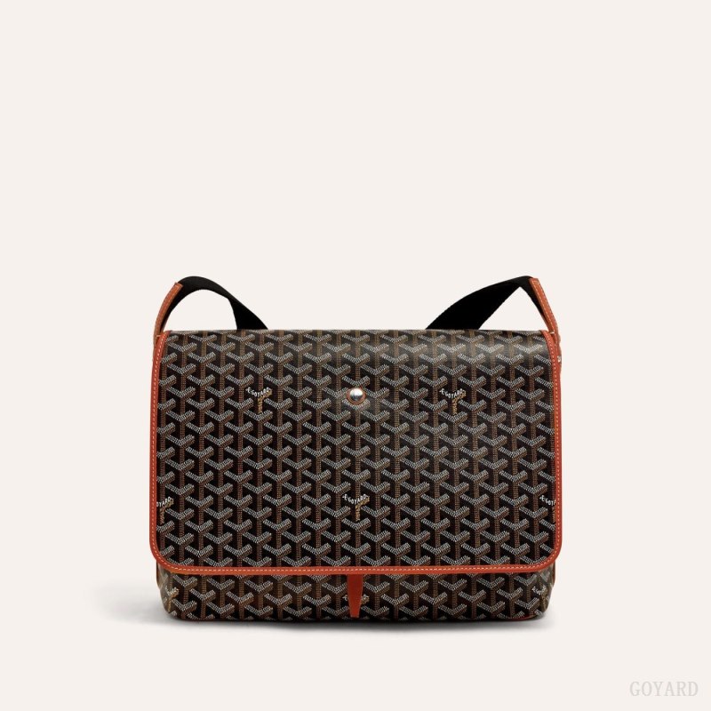 Bolsas De Ombro Goyard CAPETIEN MM MESSENGER BAG Pretas Marrom | GY-BEN7986
