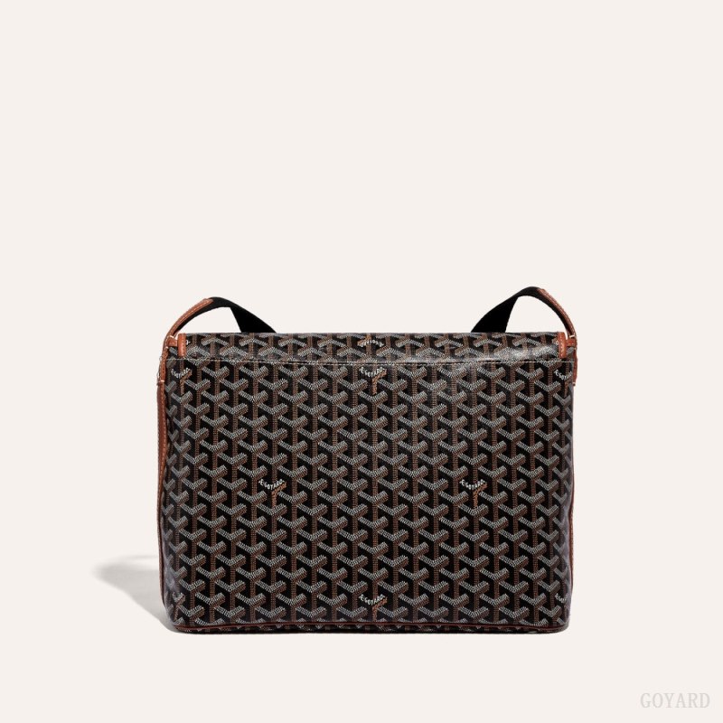 Bolsas De Ombro Goyard CAPETIEN MM MESSENGER BAG Pretas Marrom | GY-BEN7986