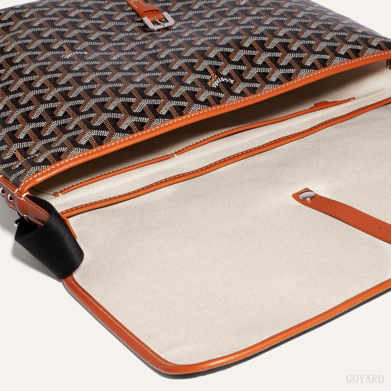 Bolsas De Ombro Goyard CAPETIEN MM MESSENGER BAG Pretas Marrom | GY-BEN7986