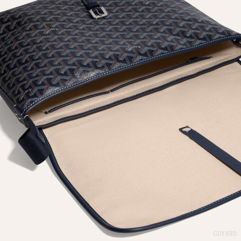 Bolsas De Ombro Goyard CAPETIEN MM MESSENGER BAG Azul Marinho Azuis | GY-YHD7486