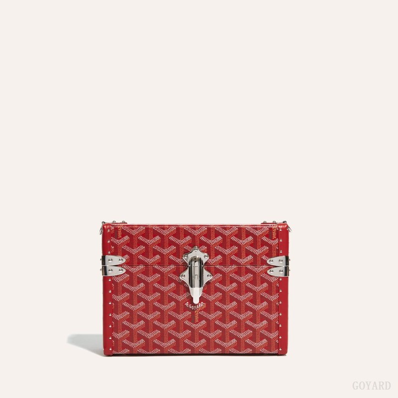 Bolsas De Ombro Goyard Cassette Trunk Bag Vermelhas | GY-FOQ5689