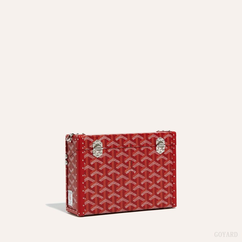Bolsas De Ombro Goyard Cassette Trunk Bag Vermelhas | GY-FOQ5689