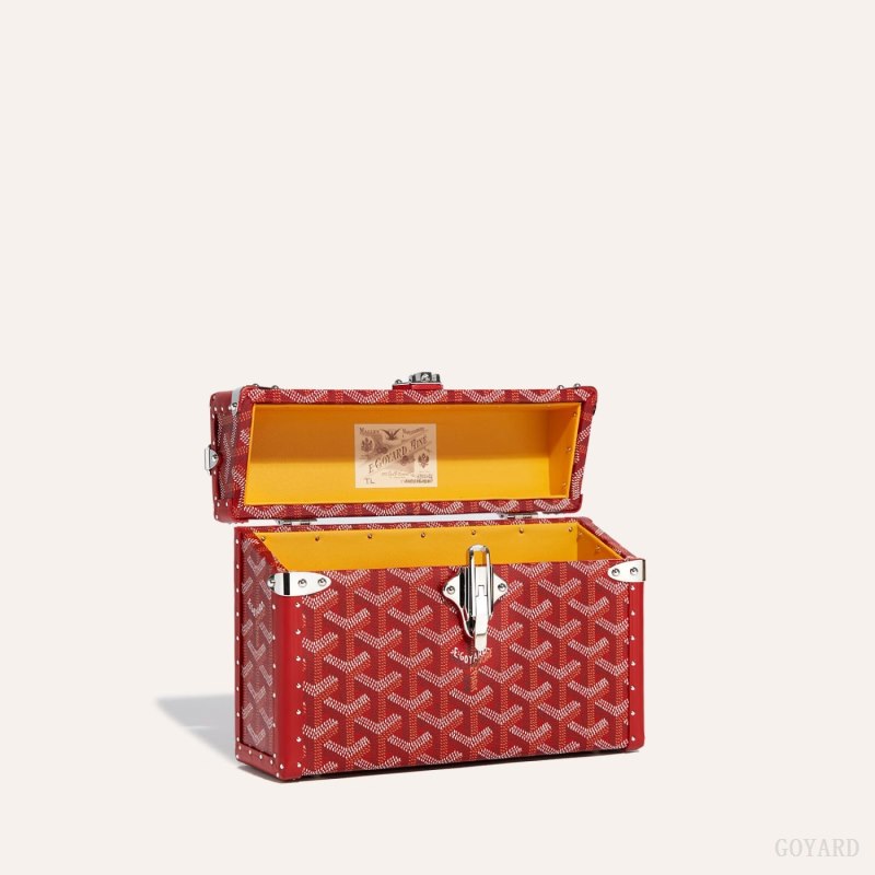 Bolsas De Ombro Goyard Cassette Trunk Bag Vermelhas | GY-FOQ5689