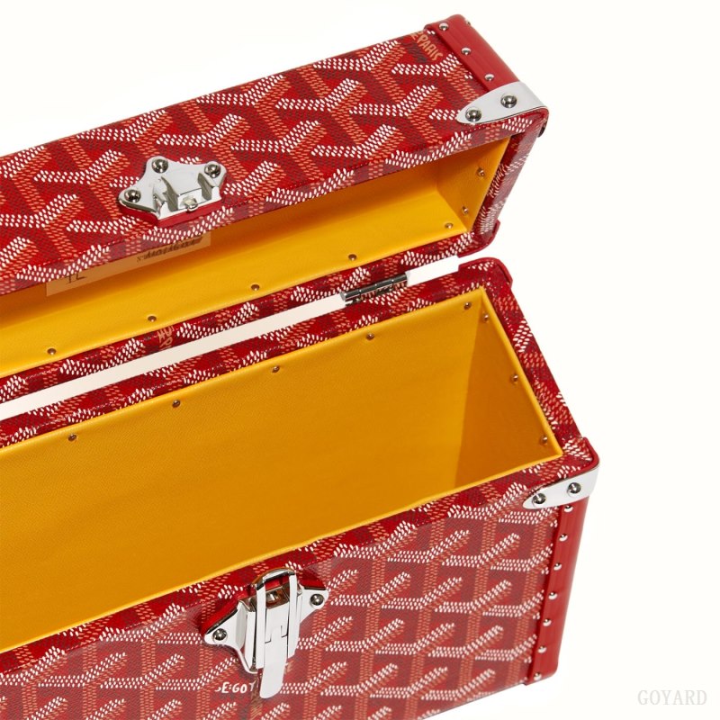 Bolsas De Ombro Goyard Cassette Trunk Bag Vermelhas | GY-FOQ5689