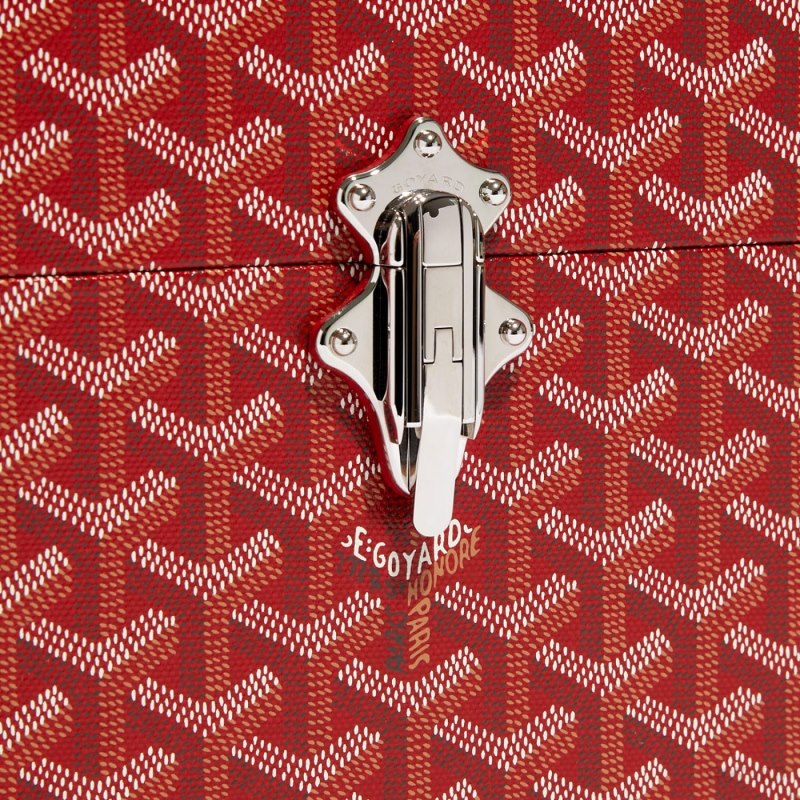 Bolsas De Ombro Goyard Cassette Trunk Bag Vermelhas | GY-FOQ5689