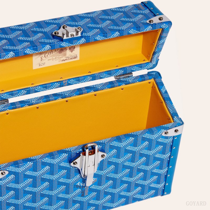 Bolsas De Ombro Goyard Cassette Trunk Bag Azuis | GY-CXR7204