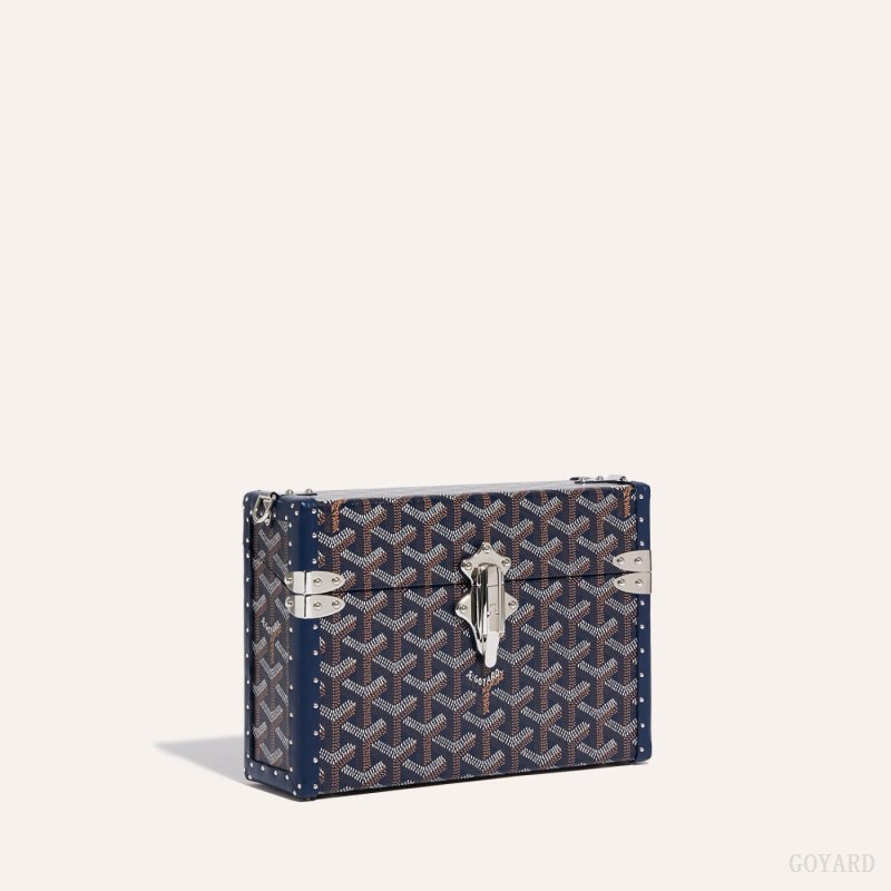 Bolsas De Ombro Goyard Cassette Trunk Bag Azul Marinho Azuis | GY-FMF1951