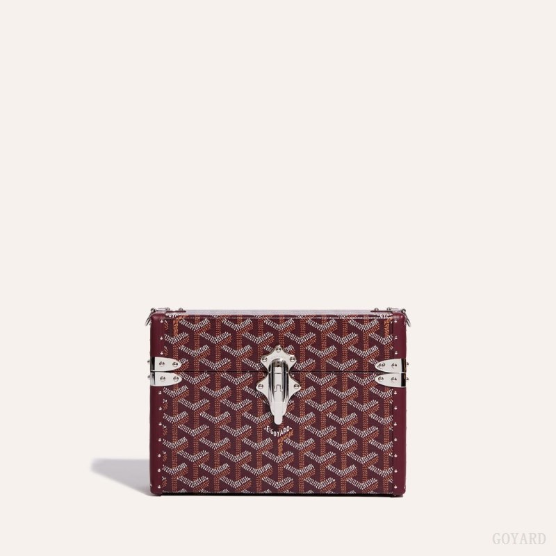 Bolsas De Ombro Goyard Cassette Trunk Bag Bordeaux | GY-WNL1725