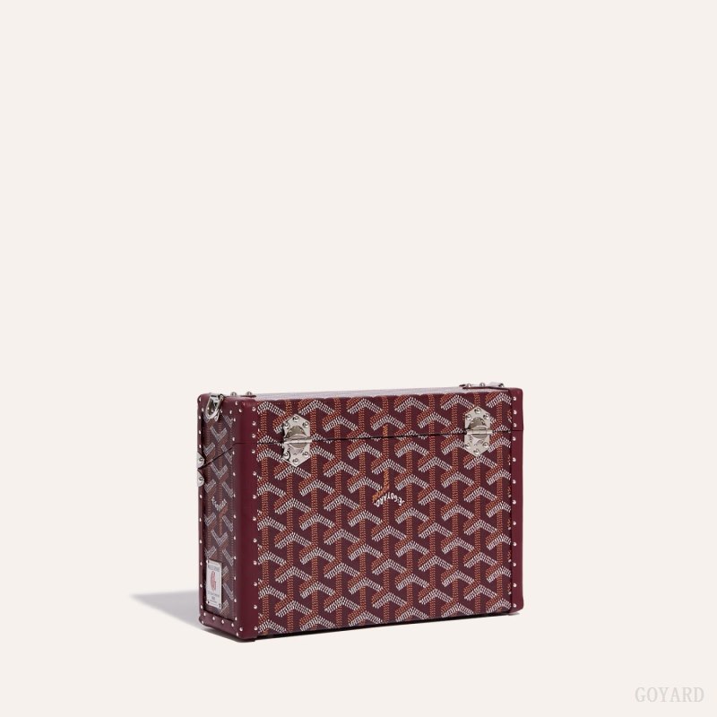 Bolsas De Ombro Goyard Cassette Trunk Bag Bordeaux | GY-WNL1725
