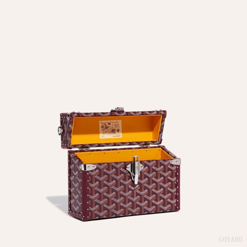 Bolsas De Ombro Goyard Cassette Trunk Bag Bordeaux | GY-WNL1725