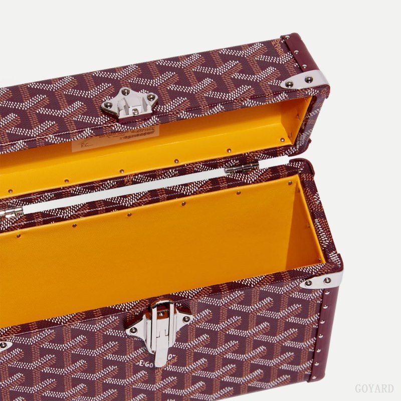 Bolsas De Ombro Goyard Cassette Trunk Bag Bordeaux | GY-WNL1725