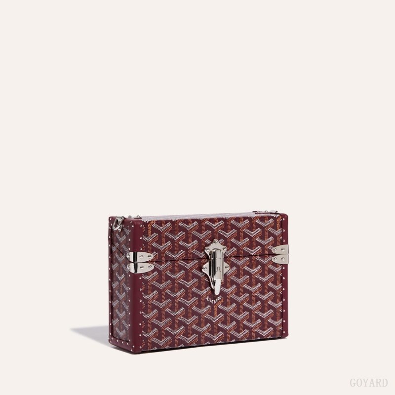 Bolsas De Ombro Goyard Cassette Trunk Bag Bordeaux | GY-WNL1725