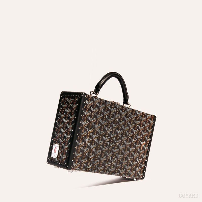 Bolsas De Ombro Goyard Grand Hôtel Trunk Bag Pretas | GY-LZD5056