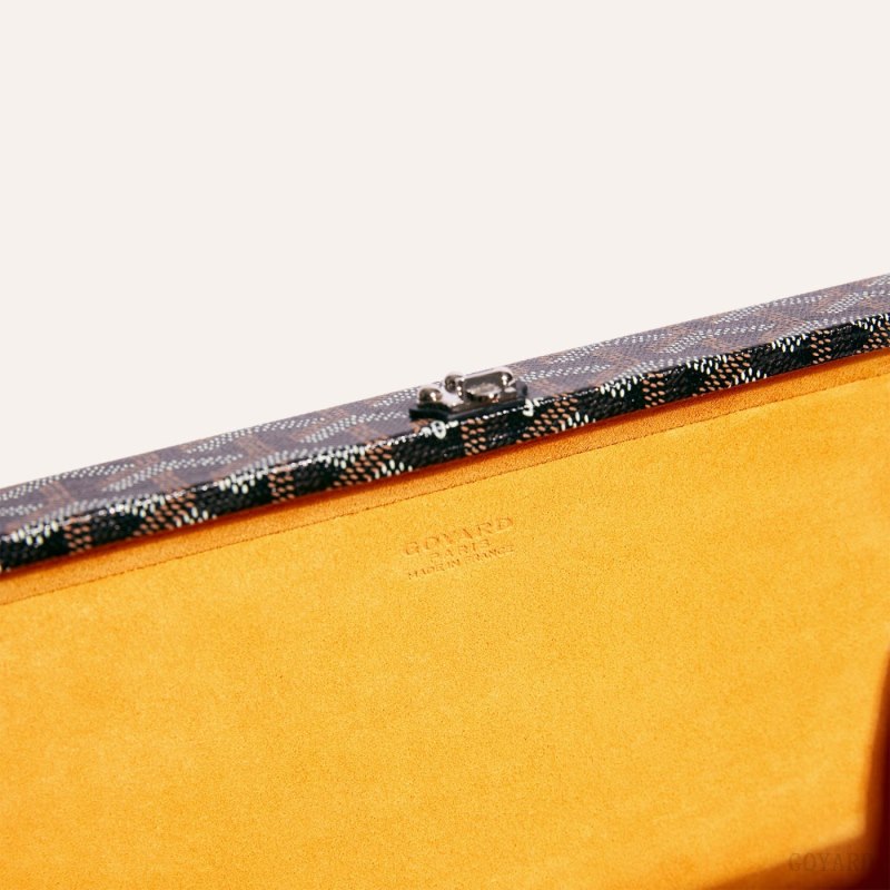 Bolsas De Ombro Goyard Grand Hôtel Trunk Bag Pretas | GY-LZD5056