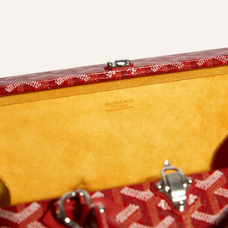 Bolsas De Ombro Goyard Grand Hôtel Trunk Bag Vermelhas | GY-IPG7816