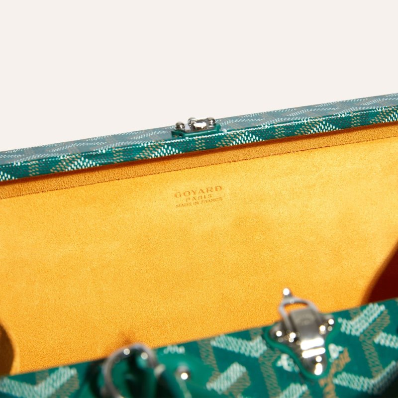 Bolsas De Ombro Goyard Grand Hôtel Trunk Bag Verdes | GY-COT8243