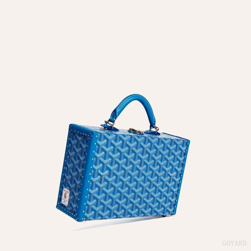 Bolsas De Ombro Goyard Grand Hôtel Trunk Bag Azuis | GY-JRQ1034