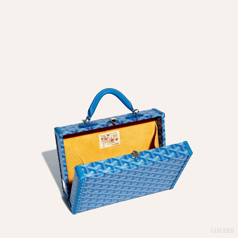 Bolsas De Ombro Goyard Grand Hôtel Trunk Bag Azuis | GY-JRQ1034